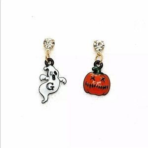 Betsey Johnson Pumpkin & Ghost Earrings